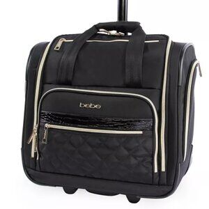 BEBE Women's Leena-Wheeled Under The Seat Carry On Bag Black